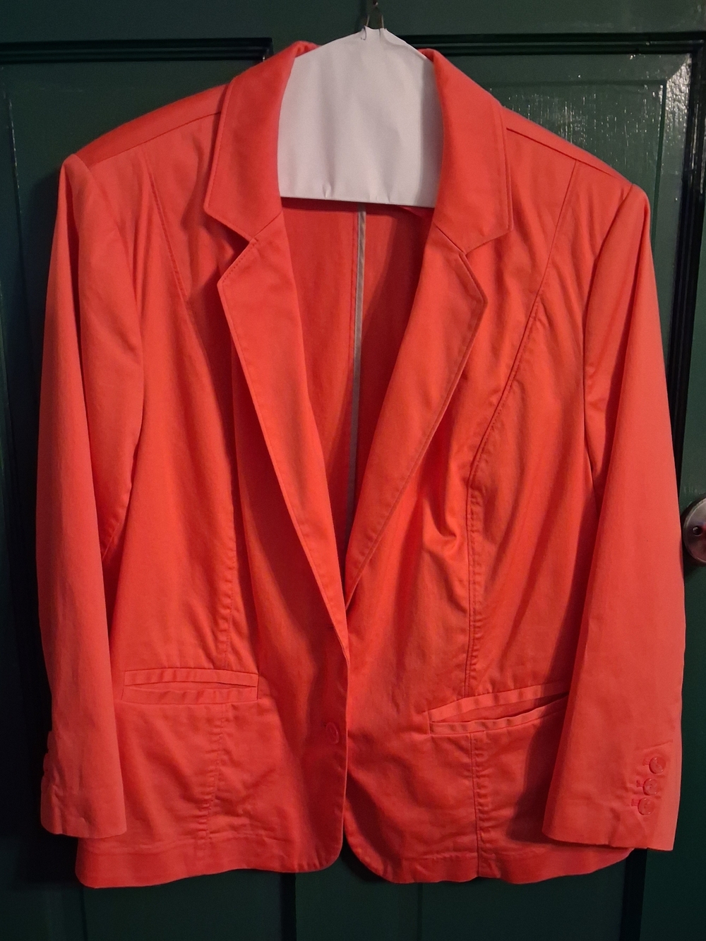 Lane Bryant Coral-Orange Blazer Jacket 24
